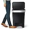 Simplehuman 45 L Rectangular Step-On Can, Black, Plastic, 19 in CW1385 - alternate 3
